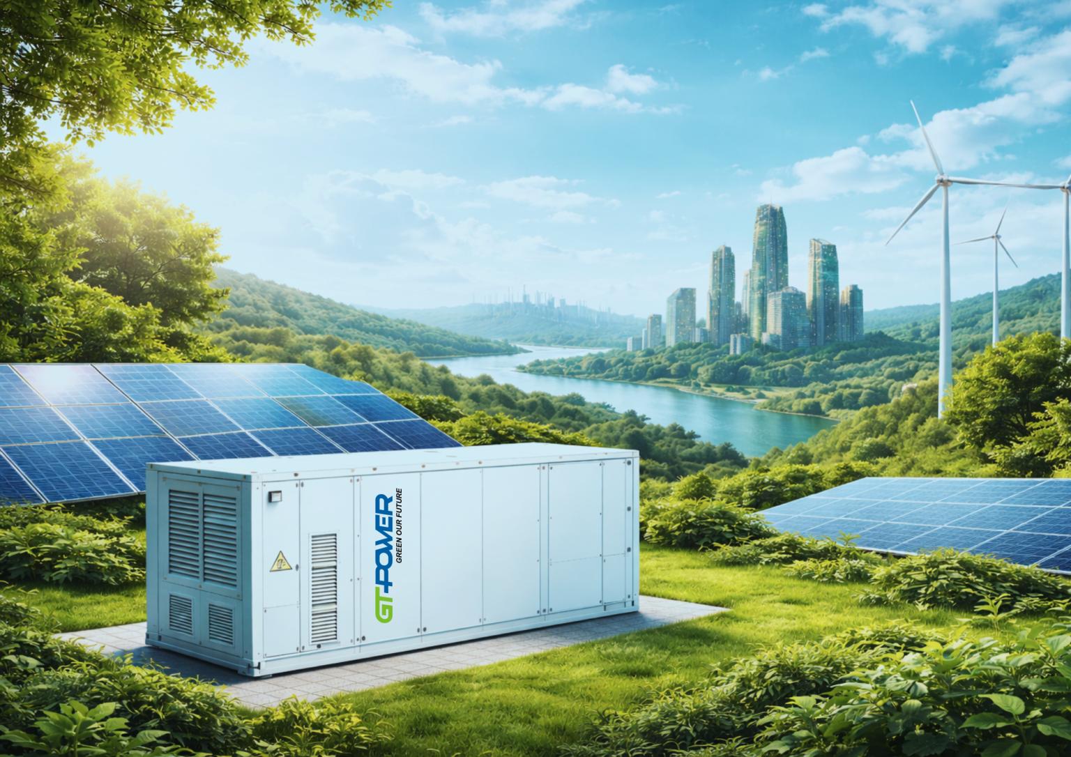 GT-Power containerized battery energy storage system installed on site
