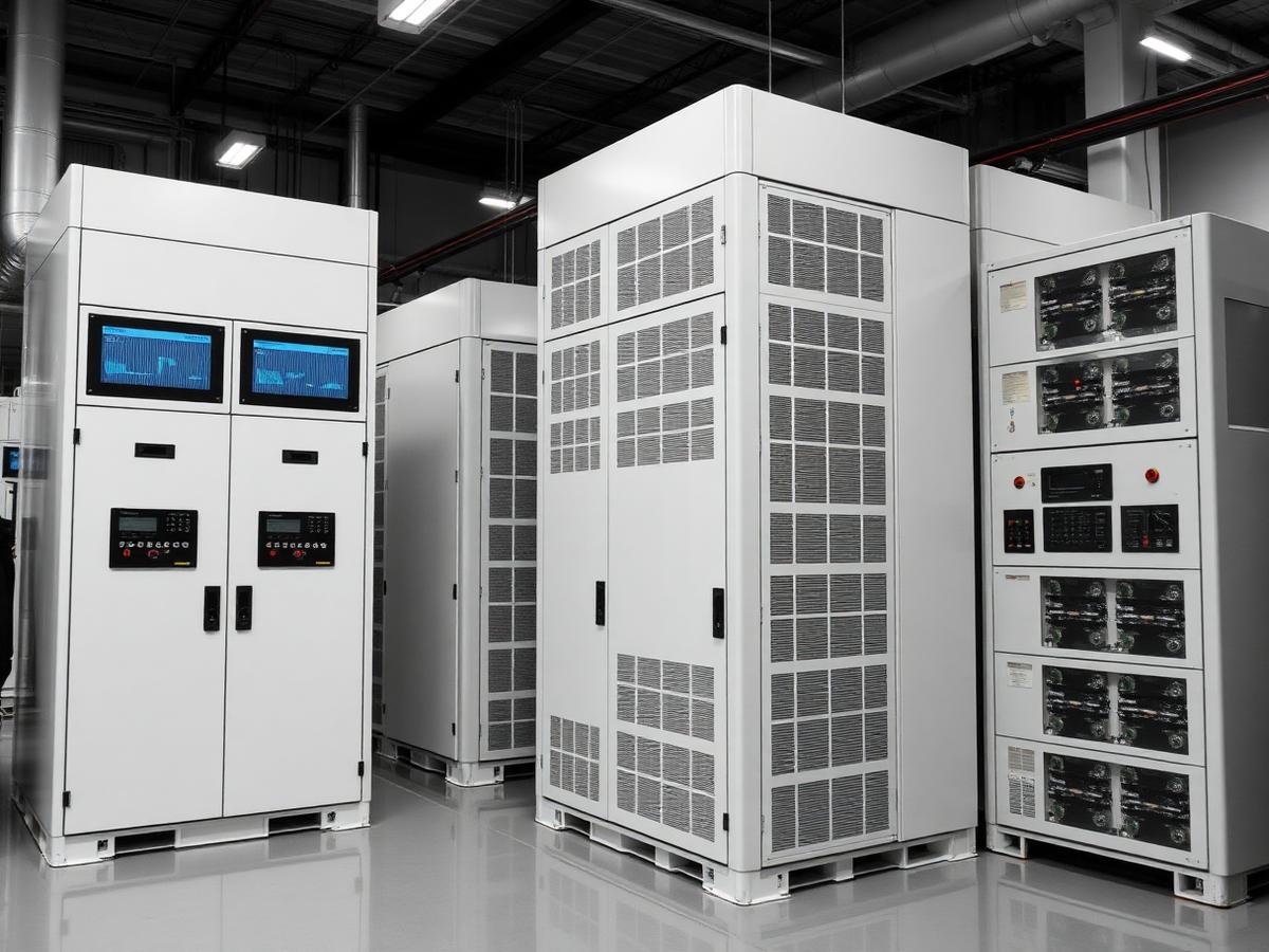 Battery cabinets in the GTPower assembly facility